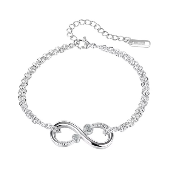 Stainless Steel Infinity Bracelet Good for Daily Wear NO TARNISH - Picture 2 of 2